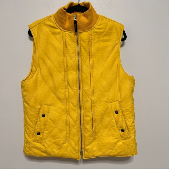 Tommy Hilfiger Vintage Yellow Quilted Vest  Insert Women’s Medium Outerwear Fall - Picture 1 of 16